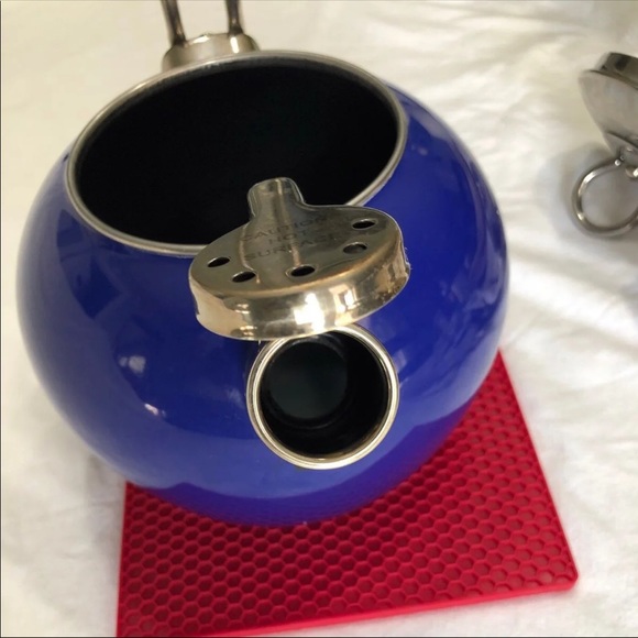 Blue AIDEA 1.7 Quart Whistling Enamel Stainless Steel T Stovetop Tea Kettle - Picture 11 of 12